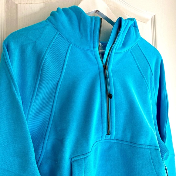 ONLY ONE ‼️ Lululemon Scuba Electric Turquoise Half Zip Hoodie Size XS/S - Picture 7 of 9